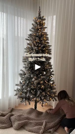 83K views · 546 reactions | DIY Christmas tree skirt ✨ this can be done with any throw blanket you already have! #diychristmas #holidayhacks #christmastreedecorating #fyp #christmasdecor #holidaydecor | Eric Griffin | Eric Griffin · Original audio Christmas Tree Skirt Blanket, Diy Christmas Skirt Trees, Christmas Tree Blanket Skirt, Diy Christmas Tree Skirt Ideas, Christmas Tree Skirts Diy, Christmas Tree Base Ideas, Blanket Tree Skirt, Tree Skirt Alternative, Christmas Tree Skirts Ideas