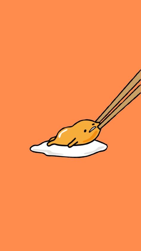 Sanrio Orange Aesthetic, Orange Cartoon Wallpaper, Orange Kawaii Aesthetic, Orange Cartoon Aesthetic, Orange Aesthetic Drawing, Gudetama Wallpaper Aesthetic, Orange Cute Wallpaper, Orange Aesthetic Pfp, Gudetama Aesthetic