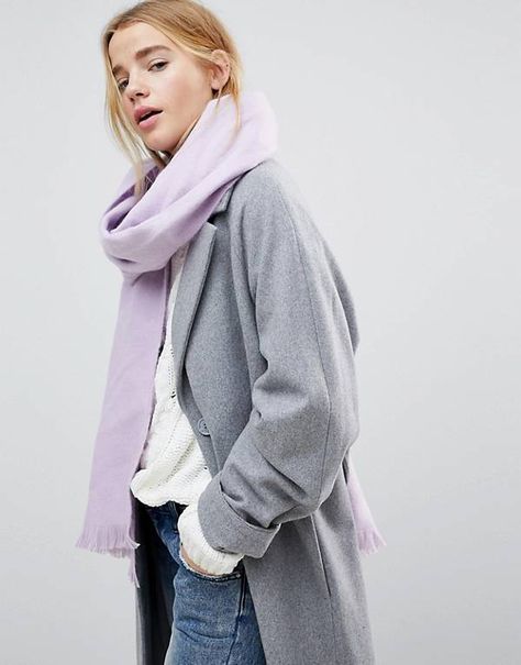 Accessories | Hosiery, gloves, scarves, hats, belts | ASOS Lavender Scarf, Lilac Scarf, Scarf Outfit Winter, Trendy Scarves, Crochet Scarf Pattern Free, Snood Scarf, Woven Scarf, Scarf Outfit, Hat And Scarf Sets