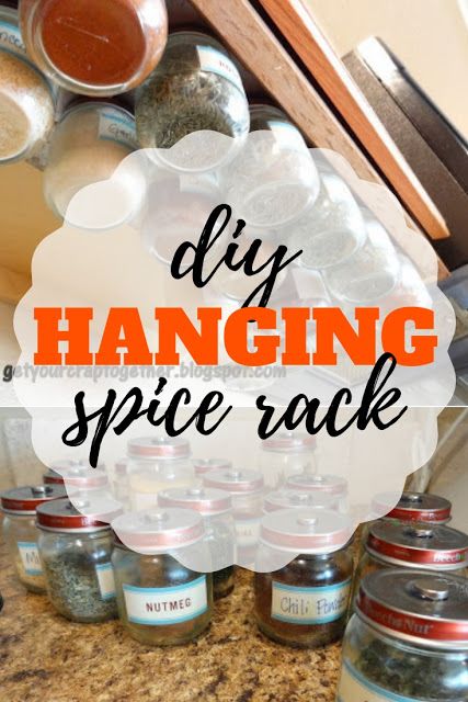 Quick upcycle to make your own DIY hanging spice rack from baby food jars. Hanging Spice Rack, Baby Food Jar Crafts, Farmhouse Diy Projects, Match Jar, Crafty Decor, Diy Spices, Food Jars, Baby Food Jars, Spice Containers