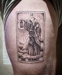 Grim Reaper Card Tattoo, The Hermit Tarot Card Tattoo, Hermit Tarot Card Tattoo, The Hermit Tattoo, The Hermit Tarot Tattoo, Hermit Tattoo, Tattoo Tarot Card, The Hermit Tarot Card, Convention Tattoo