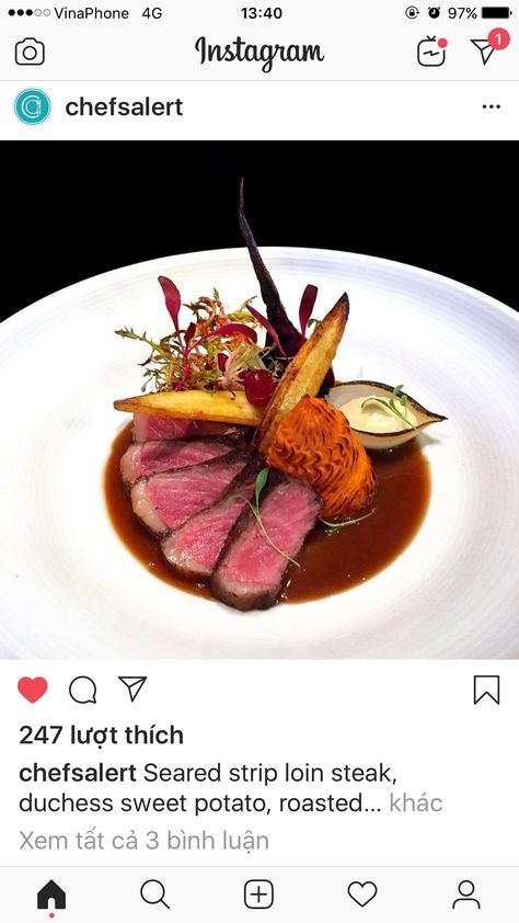 Michelin Star Food Plating, Fine Dining Plating, Chicken Pop, Food Presentation Plates, Fine Dining Desserts, Michelin Star Food, Teriyaki Glaze, Flat Iron Steak, Steak Plates