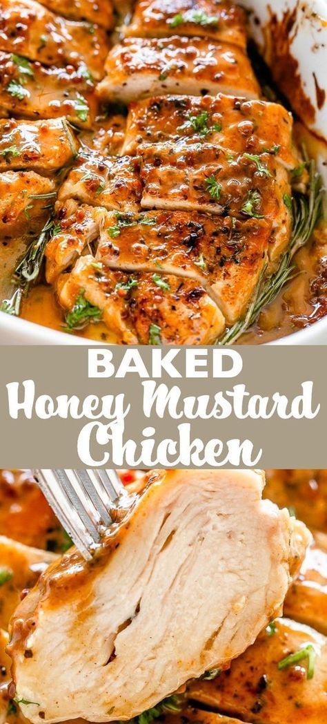 Baked Honey Mustard Chicken, Chicken Thights Recipes, Dada Ayam, Healthy Dinner Recipes For Family, Chicken Healthy, Honey Mustard Chicken, Mustard Chicken, Dinner Recipes For Family, Dinner Healthy