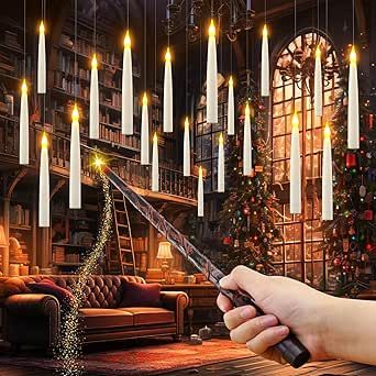 Halloween Decorations Birthday, Hogwarts School Supplies, Battery Operated Window Candles, Party Halloween Decorations, Harry Potter Floating Candles, Floating Led Candles, Led Taper Candles, Halloween Decorations For Kids, Holiday Decor Halloween