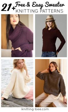 Ladies Sweaters Patterns, New Knitting Patterns, Knitting Patterns For Women, Easy Sweater Knitting Patterns, Free Knitting Patterns For Women, Knitting Things, Ladies Knitting Patterns, Summer Knitting Patterns, Easy Knitting Patterns Free