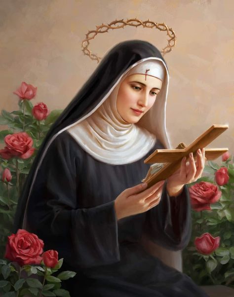 Susi Rejano, Saint Rita, St. Rita, Mother Mary Images, Agnus Dei, Santa Rita, Art Theme, Catholic Art, Mother Mary