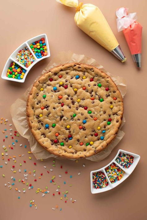 M&M Cookie Cake - Peas and Crayons M&m Cookie Cake, M N M Cookies, M&m Cookie Cake Recipe, Giant Cookie Cake Recipe, Mnm Cake, Mnm Cookies, Giant Cookie Cake, M&m Cake, Ultimate Chocolate Chip Cookie