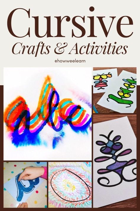 Want to make learning fun? These cursive writing crafts and activities are designed to engage children while teaching them how to write in cursive. From symmetrical name art to sensory cursive letters, click to find the perfect activity for your little learner. Cursive Activities, Write In Cursive, Teaching Cursive Writing, Teaching Cursive, Handwriting Activities, Cool Calendars, Name Activities, Writing Crafts, In Cursive