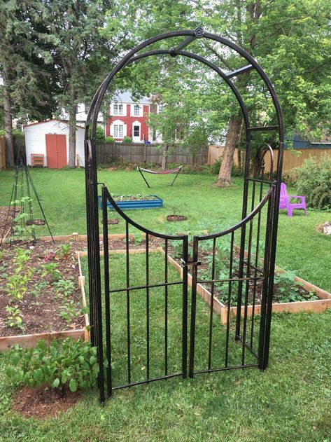 AmazonSmile : Panacea Products Arched Top Garden Arbor with Gate, Brushed Bronze : Garden & Outdoor Gardens With Paths, Garden Arch With Gate, Wrought Iron Arches Garden, Arbor With Gate, Metal Arbors And Trellises, Garden Gate With Arch, Metal Archway Garden, Metal Arbor With Gate, Garden Gate Decor