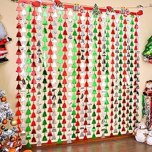 Mega-L 2 Pack Christmas Foil Fringe Curtains Christmas Party Decorations 3.3 X 6.6 ft Red Silver Green Tree Tinsel Photo Booth Props Backdrop Streamers for New Year and Ugly Sweater Party Backdrop Streamers, Christmas Party Photo Booth, Tree Tinsel, Christmas Photo Booth Props, Fringe Curtains, Green Tinsel, Photo Backdrop Christmas, Christmas Party Photo, Streamer Backdrop