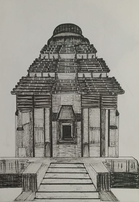 Library Shelves, Architecture Sketch, Pencil Art, Temple, Architecture, Art