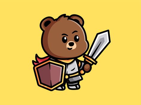 Bear knight by Jaysx1 Warrior Bear, Cartoon Knight, Bear Cartoon, Global Community, Creative Professional, Quick Saves, Art