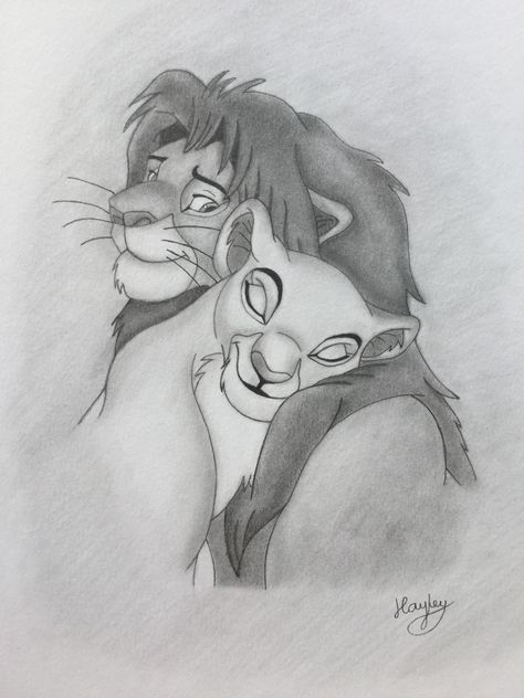 Disney Pencil Drawings Sketches, Drawing Ideas Lion King, Lion King Drawing, Disney Colour Pencil Drawing, Lion King Simba Drawing, Drawing Cartoon Characters Sketches, Cartoon Pencil Drawing, Lion King Pencil Drawing, Animal Sketches Easy