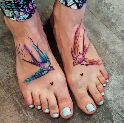 Bird Tattoo Swallow Tattoo Design, Little Bird Tattoos, Bird Tattoos For Women, Places To Get Tattoos, Vogel Tattoo, Sparrow Tattoo, Swallow Tattoo, Foot Tattoos For Women, Geniale Tattoos