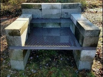 Concrete Block Grill, Aesthetic Bbq, Bbq Aesthetic, Backyard Kitchen Ideas, Backyard Concrete, Outdoor Grill Diy, Vertical Smoker, Backyard Bbq Pit, Brick Grill