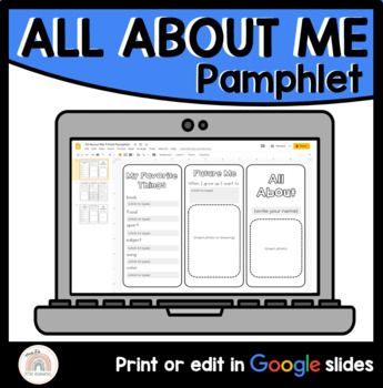 What's Included? All About Me Pamphlet Brochure perfect for distance learning for use on Google Slides or PDF printable.How to use this resource:Students fill in the All About Me brochure via Google Slides where they are able to insert photos, drawings and text. ORSimply print and have your students... Early Years Classroom, Procedural Writing, Oxford English, All About Me, You Used Me, All About Me!, Writing Activities, Distance Learning, Google Slides