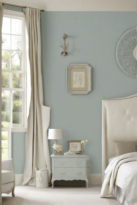 home interior design,interior bedroom design,designer wall paint,color matching painting Sw Topsail Vs Sea Salt, Sherwin Williams Topsail Bedroom, Pure Salt Interiors Bedroom, Sea Salt Bedroom, Beach Apartment Decor, Sherwin Williams Green, Bedroom 2024, Sage Green Kitchen, Green Kitchen Cabinets