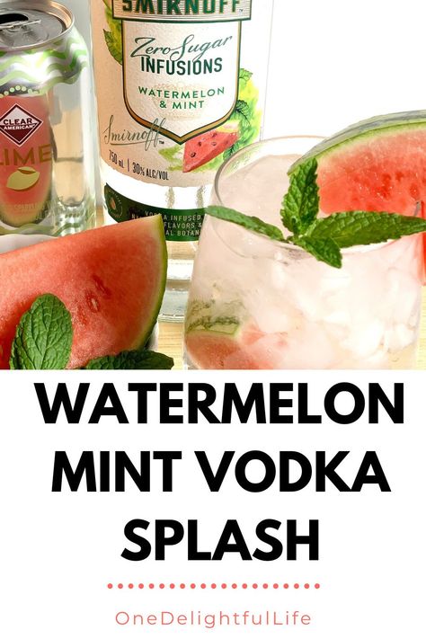 Smirnoff Watermelon, Spiked Watermelon, Vodka Mojito, Watermelon Recipe, Flavored Alcohol, Mint Cocktails, Watermelon Drink, Flavored Sparkling Water, Watermelon And Lemon