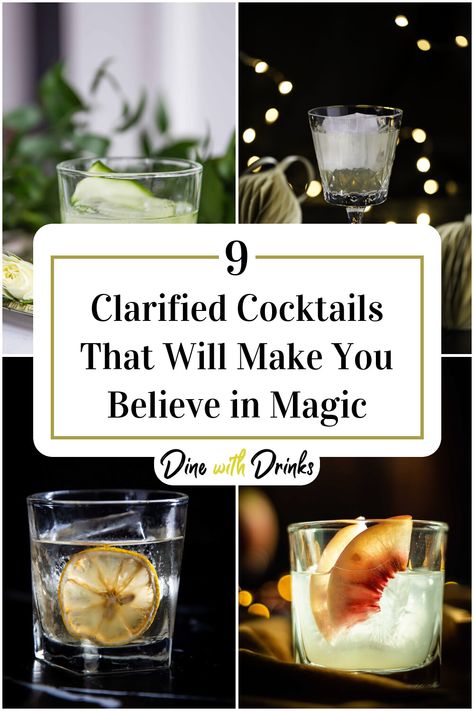 Collage of 4 clarified cocktails. Bartending Tips, Ice Cream Cocktails, Craft Cocktail Recipe, Cocktails To Try, Spring Cocktails, Creative Cocktail, Cocktail Mix, French Cafe, How To Make Drinks