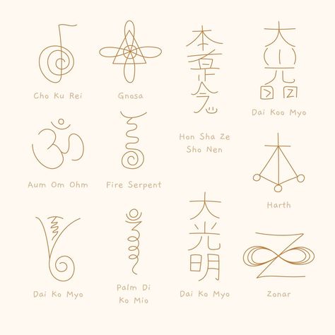 Free Vector | Hand drawn reiki symbol set Reiki Symbols Tattoos, Reiki Symbols Meaning, Heartbeat Tattoo, Reiki Symbols, Healing Tattoo, Energy Healing Reiki, Dream Symbols, Symbols And Meanings, Small Hand Tattoos