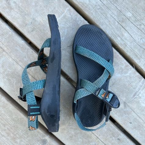 Shop klbabcock's closet or find the perfect look from millions of stylists. Fast shipping and buyer protection. Chaco women’s Z1 sandals, size 8. Teal & Smoky the Bear straps. Great used condition, tons of life left. Nothing wrong with them. Smoky The Bear, Chacos Sandals, The Bear, Me Too Shoes, Hiking, Sandals, My Style, Closet, Women Shopping