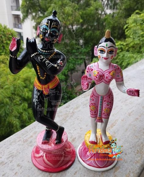 Standing Brass / Asthdathu Hand Painted Shree Radha Krishna Murti / Idol 11 No – Premium / Solid Murti Available whole sell and retail. For more information, please call and what's app at 9205700981 You can also visit our website shrikrishnastorecom Shree Radha Krishna, Radha Krishna Murti, Krishna Murti, Shree Radha, Ladoo Gopal, Beads Mala, Radha Rani, What's App, Radhe Krishna