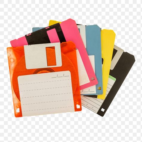 Colorful floppy disk design resources | free image by rawpixel.com / Teddy Rawpixel Villain Vibes, Graphic Design University, Learn Design, Old Computer, Graphic Shapes Design, Aesthetic Objects, Graphic Design Quotes, Scrapbook Printing, Floppy Disk