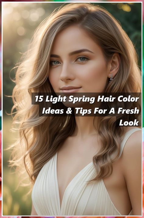 Looking for a fresh look this spring? Check out these 15 light spring hair color ideas and tips to brighten up your style! From soft pastels to sun-kissed highlights, find the perfect shade to elevate your look. Say goodbye to dull hair and hello to a vibrant new you with these stunning light spring hair color ideas. Light Spring Hair Color, Sun Kissed Highlights, Spring Hair Color Ideas, Natural Looking Highlights, Perfect Hair Color, Hair Light, Spring Hair Color, Spring Hair, Light Hair Color