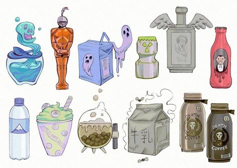 Drawing spooky scary monster food Monster Food, Spooky Food, Props Concept, Props Art, Food Illustration Art, Cute Food Art, Concept Art Drawing, Fantasy Concept Art, Prop Design