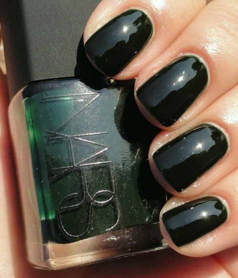 Nars - Zulu Dark Green Nail Polish, Nars Nail Polish, Green Wall Color, Midnight Express, Dark Green Nails, Green Nail Polish, Green Nail, Nail Polish Collection, Finger Painting