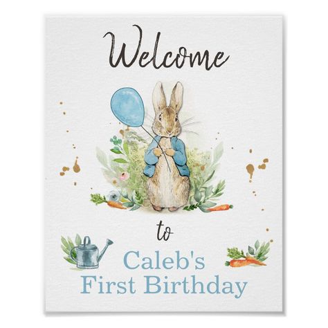 Bunny Birthday Party, Boys First Birthday Party Ideas, Monogram Baby Blanket, Rustic Watercolor, Bunny Baby Shower, Birthday Keepsakes, Bunny Birthday, Watercolor Greenery