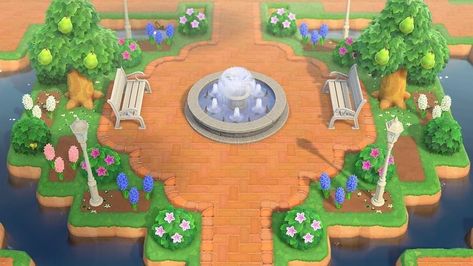 Path Border, Game Layout, Brick Path, Animal Crossing Guide, Park Design, Acnh Designs, Instagram Creator, Animal Crossing Wild World, Qr Codes Animal Crossing