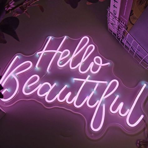 #CustomNeonSigns #UniqueLighting #NeonDesign #BrightIdeas  #WeddingNeonSigns #WeddingDecor Beautiful Neon Sign, Colorful Interior, Neon Wall Signs, Neon Wall Art, Neon Lamp, Neon Wall, Neon Decor, Neon Painting, Beauty Salon Decor