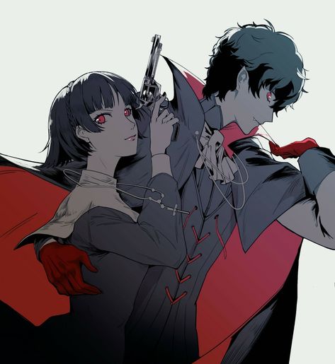 Persona 5 Makoto and  Protagonist Makoto And Joker, Persona 5 Ships, Persona 5 Makoto X Joker, Makoto X Joker, Joker And Makoto, Joker X Makoto, Persona Characters, Persona 5 Makoto, Makoto Niijima