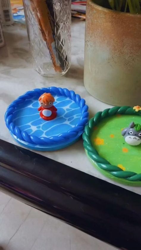 Air Dry Clay Art Projects, Air Dry Clay Art, Dry Clay Art, Studio Ghibli Crafts, Бисер Twin, Sculpture Art Clay, ดินปั้น Polymer Clay, Air Dry Clay Projects, Tanah Liat