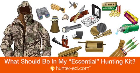 The type of hunt should dictate exactly what you bring with you, but there are some essentials every hunter needs. Check our list before you pack. Hunting Bag Essentials, Hunting Packing List, Deer Hunting Essentials, Hunting Essentials, Hunting Packs, Hunting Apparel, Types Of Hunting, Hunting Supplies, Hunting Women