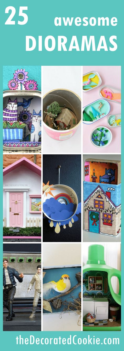 25 awesome dioramas to make, to buy, or to check out for ideas Christmas Diorama Ideas For Kids, Diaroma Ideas, Diy Diorama, Shadowbox Ideas, Diorama Kids, Diy Kid Activities, Christmas Diorama, Diorama Ideas, Wood Craft Projects