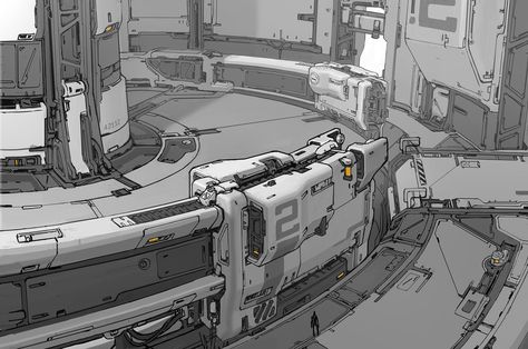 THE HUBBELL TELESCOPE Concept Art Landscape, Scifi Environment, Scifi Interior, Sci Fi Building, Elevator Interior, Futuristic Space, Sci Fi Architecture, Sci Fi Props, Halo 5