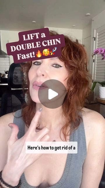 Your Age Better Guide 🔥😍 on Instagram: "🚀How to lift a double chin! And comment ✨NECK✨ if you want to see the 7 Day Neck Lift course I made for you - all quick guided Face HIIT workouts, Wrinkle Releasing Myofascial Releases, on video - and forever access!   This is helping thousands of women and men right now - I’d love for you to be one of them! 🤗🥰 I’ll send the info to your messages here now 💌  #women #necklift #sagging #aging #womenover40" Loose Double Chin, Neck Exercises For Women Double Chin, Chin Exercises For Women, How To Get Rid Of Double Chin Overnight, Neck Exercises For Women, Mid Face Lift, Sculpt Face, Double Chin Exercises, Sagging Neck