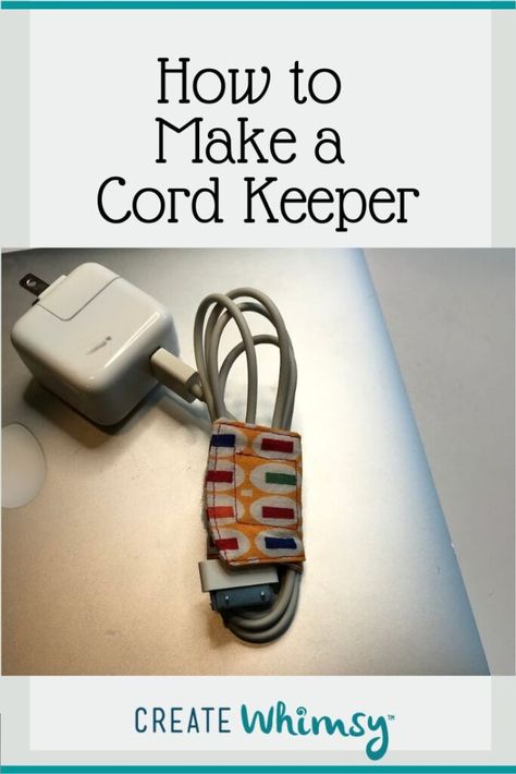 Cord Keeper, Wrap Tutorial, Scraps Of Fabric, Wrap Too, Stash Buster, Cord Wrap, Novelty Fabric, Crochet Needles, Sewing Book