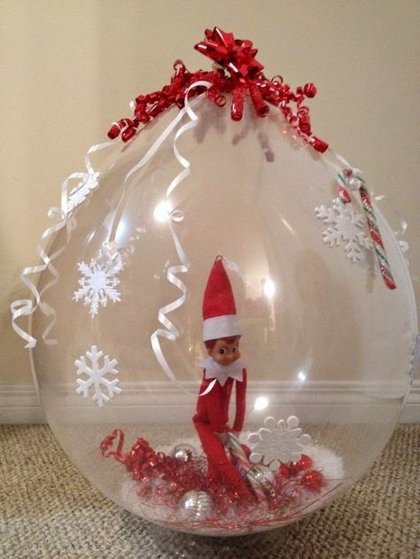 The Elf in a Bubble | 43 Awesome Elf On The Shelf Ideas To Steal This Christmas Elf Magic, Awesome Elf On The Shelf Ideas, Xmas Elf, Elf Antics, Elf Fun, Christmas Balloons, Elf On The Shelf Ideas, An Elf, Noel Christmas