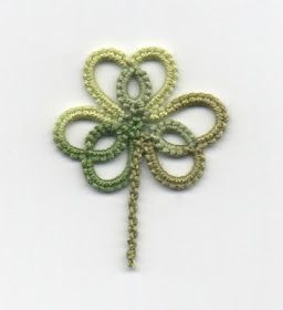 Tatting Flowers, Tatting Ideas, Irish Lace Crochet Pattern, Tatting Patterns Free, Needle Tatting Patterns, Three Leaf Clover, Tatting Tutorial, Tatting Jewelry, Flower Rangoli