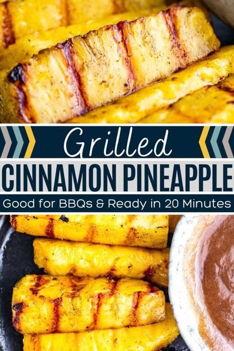 Grilled Pineapple Dessert, Firehouse Chicken, Grilled Fruit Dessert, Cinnamon Pineapple, Grilled Pineapple Recipe, Pineapple Recipe, Grilled Foods, Vegetarian Gluten Free, Healthy Nutrition Plan