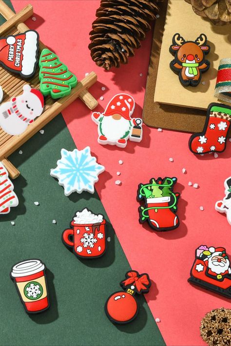 Airssory 15 Pcs 15 Styles Christmas Theme Silicone Beads Santa Claus Tree Socks Snowman Snowflake Beads for DIY Jewellery Keychain Pen Craft Decoration Socks Snowman, Keychain Pen, Snowflake Beads, Santa Claus Tree, Jewelry Keychain, Sock Snowman, Snowman Snowflake, Pen Craft, Craft Decoration