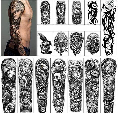 Tattoos Tiger, Voll Arm-tattoos, Tattoo Homme, Fake Tattoo Sleeves, Large Temporary Tattoos, Arm Temporary Tattoos, Temporary Tattoo Sleeves, Men Tattoos Arm Sleeve, Mens Shoulder Tattoo