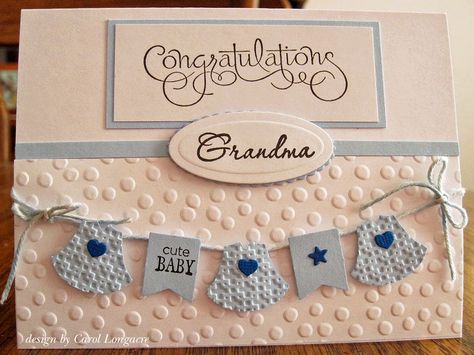 New baby card New Grandma Card Ideas, New Grandma Card, Congratulations Grandma, Grandma Card, Grandparents Card, Grandma Cards, Welcome Baby Cards, Card For A Friend, Baby Cards Handmade