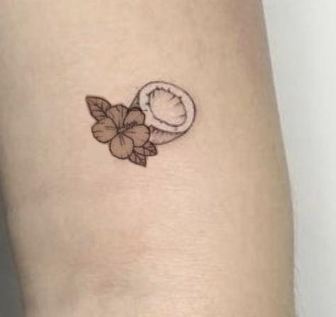 Coconut Tattoo Minimalist, Coconut Tattoos, Coconut Tattoo, Tattoos Mom, E.t Tattoo, Mystical Tattoos, Small Finger Tattoos, Tattoos For Women Flowers, Tat Ideas