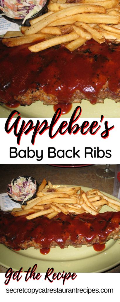 Applebee's Baby Back Ribs Secret Recipe Applebees Ribs Recipe, Back Ribs In Oven, Babyback Ribs Recipe, Applebees Recipes, Applebees Copycat Recipes, Rib Rub Recipe, Baby Back Ribs Recipe, Back Ribs Recipe, Baby Back Pork Ribs