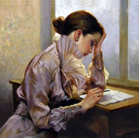 Elisabeth Hungría on Twitter: "La Lettera. Gianni Strino (Italian, 1953-) Elisabeth Hungría ‏@Helisabethhh Galleria D'arte, Art Et Illustration, Lost Art, Art And Illustration, Classical Art, A Desk, Pics Art, Figurative Art, 그림 그리기