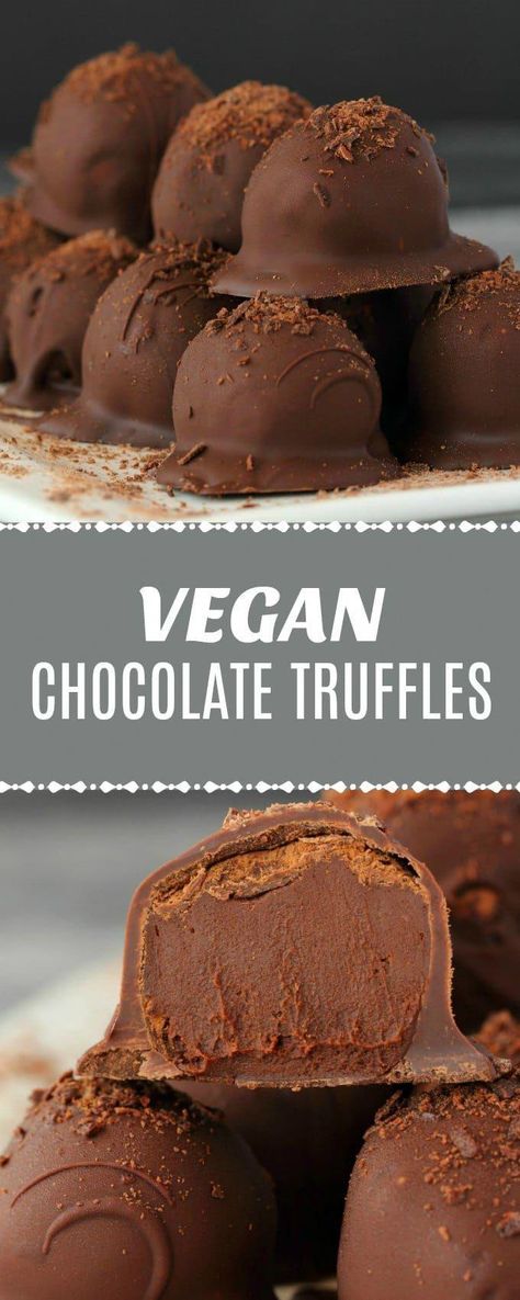 Vegan Chocolate Truffles, Dessert Parfait, Vegan Candies, Desserts Vegan, Truffle Recipe Chocolate, Truffle Recipe, Vegan Dessert Recipes, Vegan Treats, Paleo Dessert